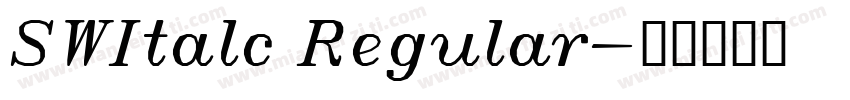 SWItalc Regular字体转换